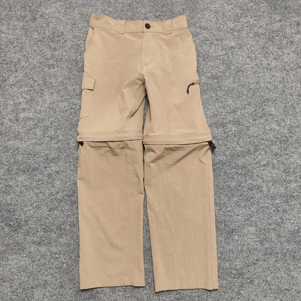 Magellan Outdoors Pants Kids 10-12 Beige Zip Off Convertible Fishing Khakis